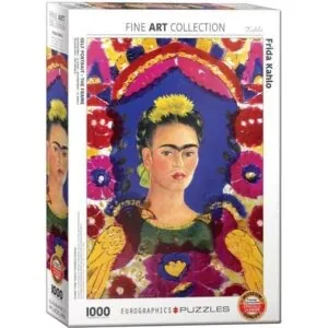 PUZZLE EUROGRAPHICS - BEAUX-ARTS - F. KAHLO : AUTOPORTRAIT LE CADRE - 1000 PIECES