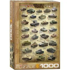 PUZZLE EUROGRAPHICS : CHARS D'ASSAUT DE LA SECONDE GUERRE MONDIALE - 1000 PIECES