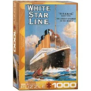 PUZZLE EUROGRAPHICS : TITANIC WHITE STAR LINE - 1000 PIECES