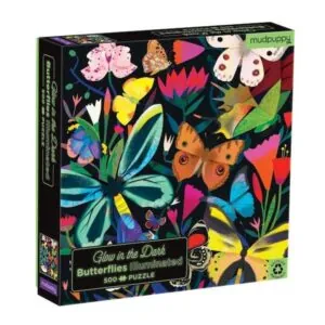 PUZZLE MUDPUPPY BRILLE DANS LE NOIR : PAPILLON - 500 PIECES