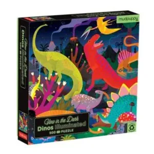 PUZZLE MUDPUPPY BRILLE DANS LE NOIR : DINOSAURES - 500 PIECES