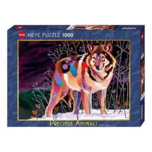 PUZZLE HEYE - PRECIOUS ANIMALS - B. COONTS : LOUP DE NUIT - 1000 PIECES