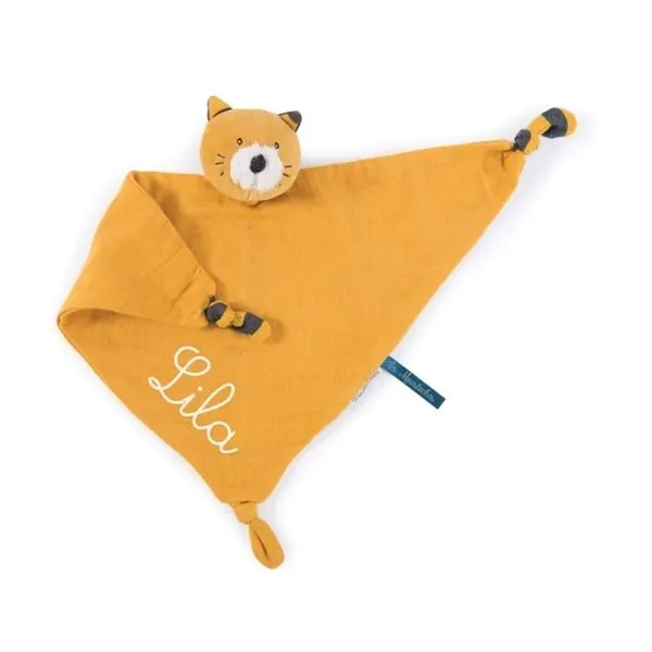 DOUDOU LANGE CHAT MOUTARDE LULU - LES MOUSTACHES - MOULIN ROTY – Image 2