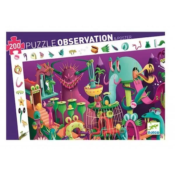 PUZZLE DJECO OBSERVATION : DANS UN JEU VIDEO - 200 PIECES