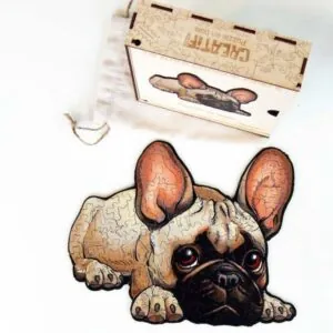 PUZZLE BOIS CREATIF : BOULEDOGUE FIDELE - 120 PIECES