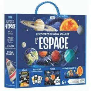 COFFRET SASSI : MEGA ATLAS ESPACE + PUZZLE 500 PIECES