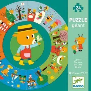 PUZZLE DJECO GEANT : L'ANNEE - 24 PIECES