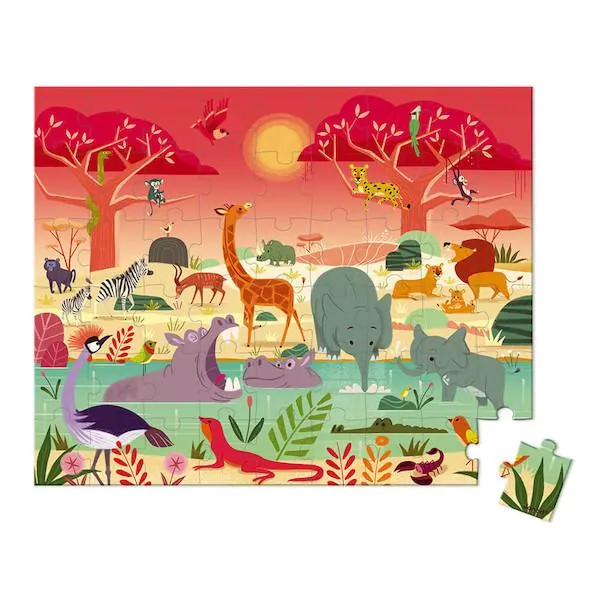 PUZZLE JANOD : LA RESERVE ANIMALIERE - 54 PIECES – Image 2