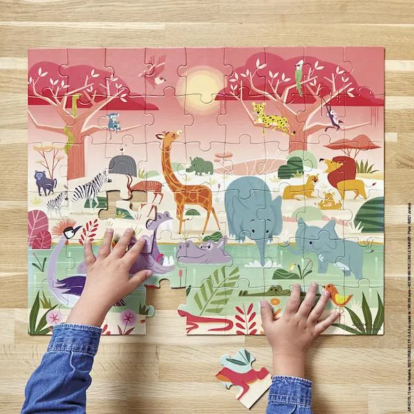 PUZZLE JANOD : LA RESERVE ANIMALIERE - 54 PIECES – Image 3
