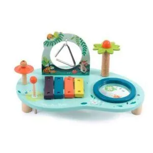 TABLE MULTI ACTIVITES MUSICALES DANS LA JUNGLE - MOULIN ROTY
