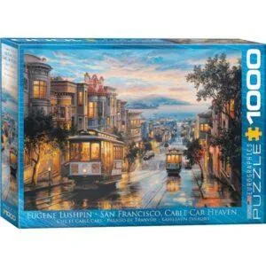PUZZLE EUROGRAPHICS - E. LUSHPIN : TRAMWAY SAN FRANCISCO - 1000 PIECES