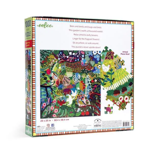 PUZZLE EEBOO - M. FORSBERG : JARDIN ABONDANT - 1000 PIECES – Image 3