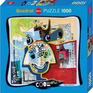 PUZZLE HEYE - COOLCATTLE : VACHES A POIS - 1000 PIECES
