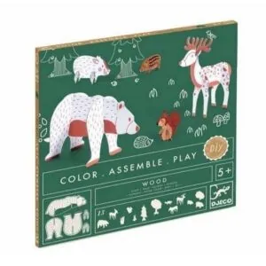 COLORIE ASSEMBLE ET JOUE LA FORET - DJECO