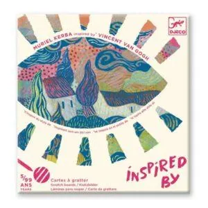 POCHETTE CARTES A GRATTER - MURIEL KERBA INSPIRED BY V. VAN GOGH - LE SUD - DJECO