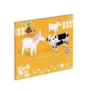 COLORIE ASSEMBLE ET JOUE LA FERME - DJECO