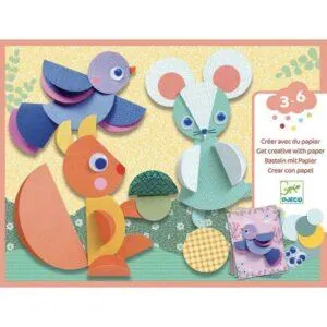 COFFRET CREER AVEC DU PAPIER - RONDS ET RONDS - DJECO