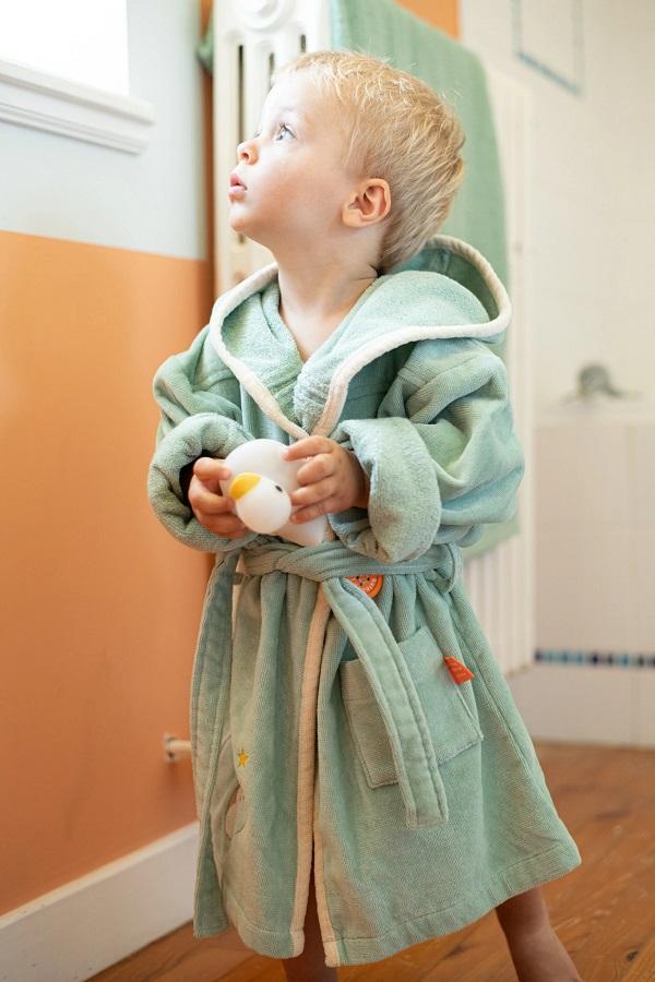 PEIGNOIR PINGOUIN VERT 2/4 ANS - L'OISEAU BATEAU – Image 3