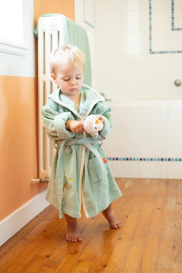 PEIGNOIR PINGOUIN VERT 2/4 ANS - L'OISEAU BATEAU – Image 2