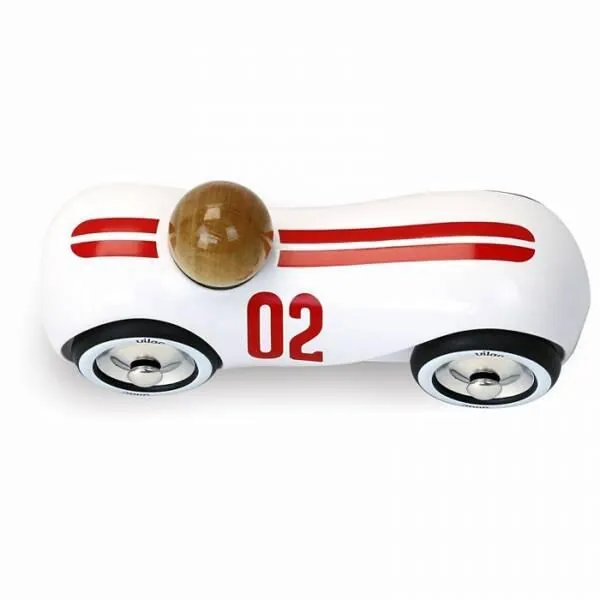 VOITURE STREAMLINE VINTAGE BLANCHE - VILAC – Image 3
