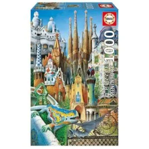 PUZZLE  EDUCA MINIATURE : COLLAGE GAUDI - 1000 PIECES