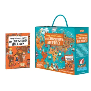 COFFRET SASSI - VOYAGE DECOUVRE EXPLORE : LES CIVILISATIONS ANCIENNES LIVRE + PUZZLE 200 PIECES