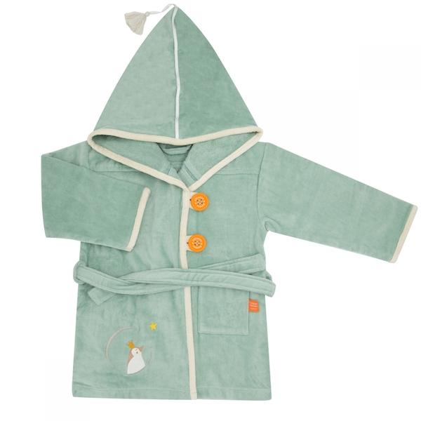 PEIGNOIR PINGOUIN VERT 2/4 ANS - L'OISEAU BATEAU