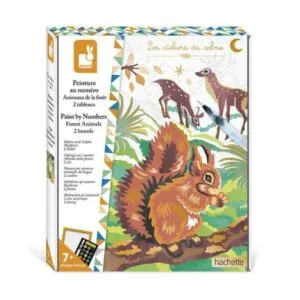 COFFRET PEINTURE AU NUMERO ANIMAUX DE LA FORET - JANOD