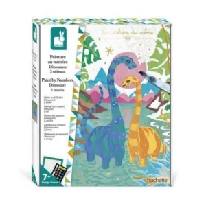 COFFRET PEINTURE AU NUMERO DINOSAURES - JANOD
