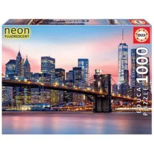 PUZZLE EDUCA - NEON FLUORESCENT : PONT DE BROOKLYN - 1000 PIECES