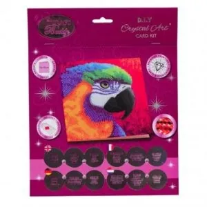 CARTE A DIAMANTER - PERROQUET - CRYSTAL ART