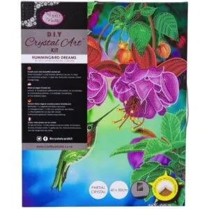 TABLEAU A DIAMANTER 40X50 - COLIBRI - CRYSTAL ART