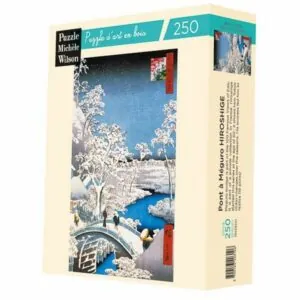 PUZZLE BOIS WILSON - U. HIROSHIGE : LE PONT A MEGURO - 250 PIECES