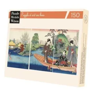 PUZZLE BOIS WILSON - U. KUNISADA : LA BARQUE - 150 PIECES