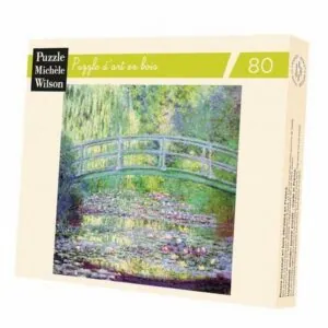 PUZZLE BOIS WILSON C. MONET : LE PONT JAPONAIS - 80 PIECES