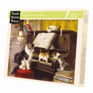 PUZZLE BOIS WILSON - H. RONNER KNIP : LA LECON DE PIANO - 80 PIECES
