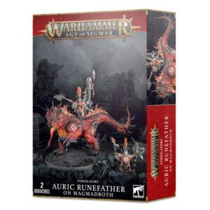 WARHAMMER AGE OF SIGMAR - FIRESLAYERS - AURIC RUNEFATHER ON MAGMADROTH