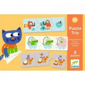 PUZZLE DJECO TRIO : DROLES D'HISTOIRES - 3 PIECES