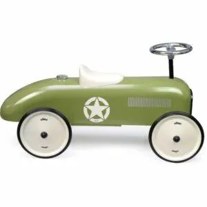 PORTEUR VOITURE METAL VINTAGE - KAKI - VILAC
