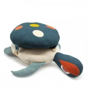 COUSSIN GRANDE TORTUE BLEU OCEAN - L'OISEAU BATEAU