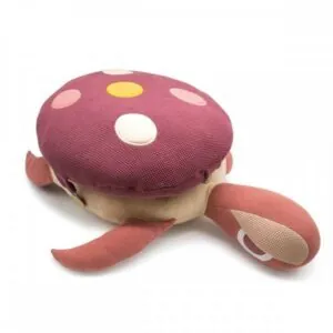 COUSSIN GRANDE TORTUE GROSEILLE - L'OISEAU BATEAU