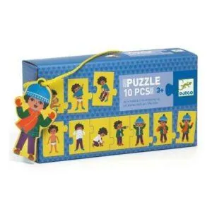 PUZZLE DJECO FRISE : JE M'HABILLE - 10 PIECES
