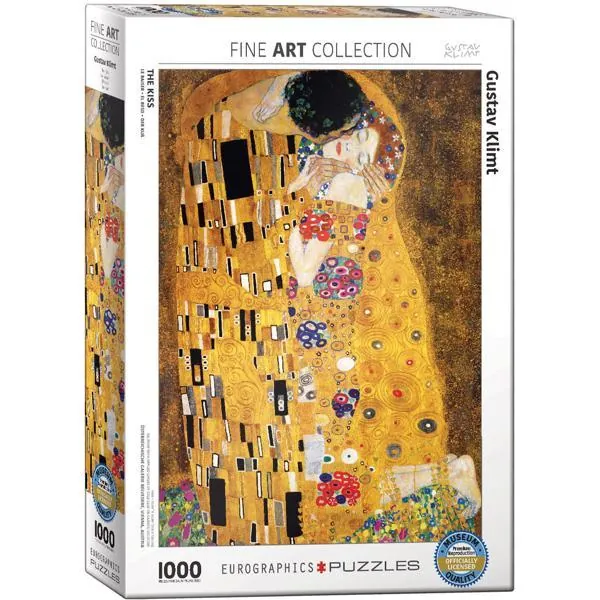 PUZZLE EUROGRAPHICS - BEAUX-ARTS - G. KLIMT : LE BAISER - 1000 PIECES