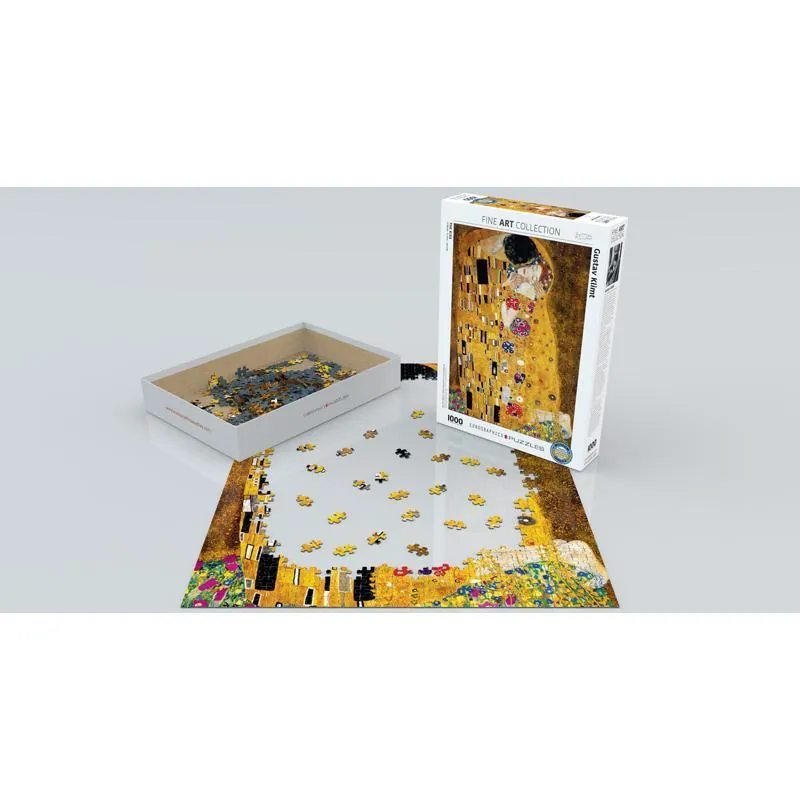 PUZZLE EUROGRAPHICS - BEAUX-ARTS - G. KLIMT : LE BAISER - 1000 PIECES – Image 3