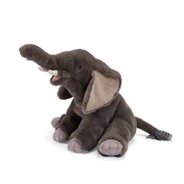 PELUCHE GRAND ELEPHANT - TOUT AUTOUR DU MONDE - MOULIN ROTY