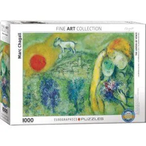 PUZZLE EUROGRAPHICS - BEAUX ARTS - M. CHAGALL : LES AMOUREUX DE VENCE - 1000 PIECES