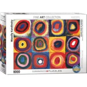 PUZZLE EUROGRAPHICS - BEAUX ARTS - W. KANDINSKY : ETUDE DE COULEURS - 1000 PIECES