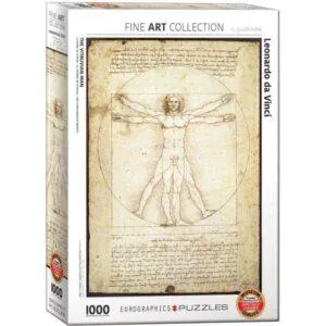 PUZZLE EUROGRAPHICS - BEAUX ARTS - L. DE VINCI : L’HOMME DE VITRUVE - 1000 PIECES