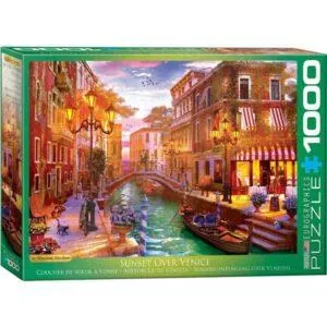 PUZZLE EUROGRAPHICS - D. DAVISON : COUCHER DE SOLEIL A VENISE - 1000 PIECES