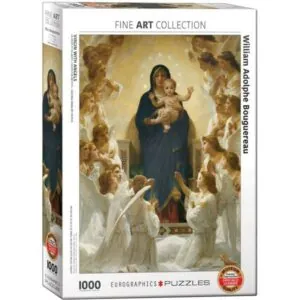 PUZZLE EUROGRAPHICS - BEAUX ARTS - W. A. BOUGUEREAU : LA VIERGE AUX ANGES - 1000 PIECES